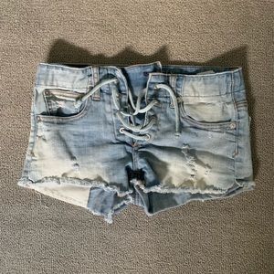 American Eagle lace-up Jean shorts